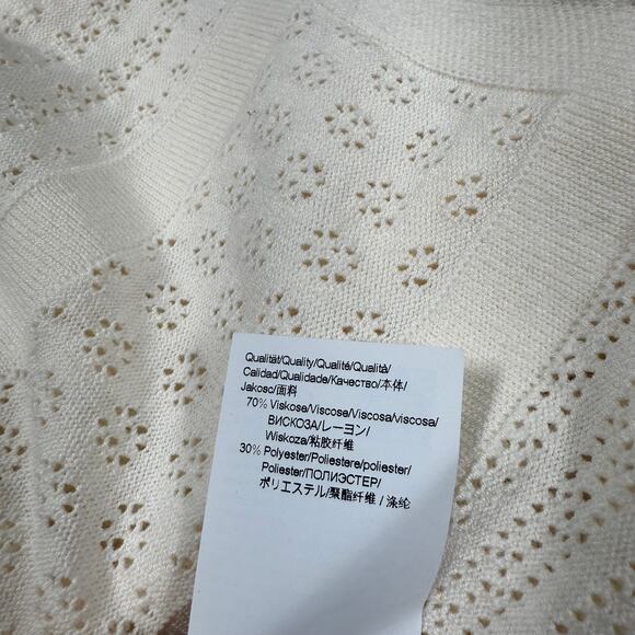 Boss Hugo Boss NWT C Feli Pointelle Fit and Flare Sweater Dress White Size XXL - Picture 11 of 12